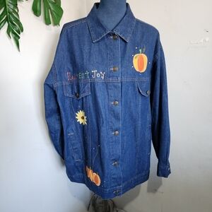 Quacker Factory Fall Harbest Scarecrow Jean Jacket
